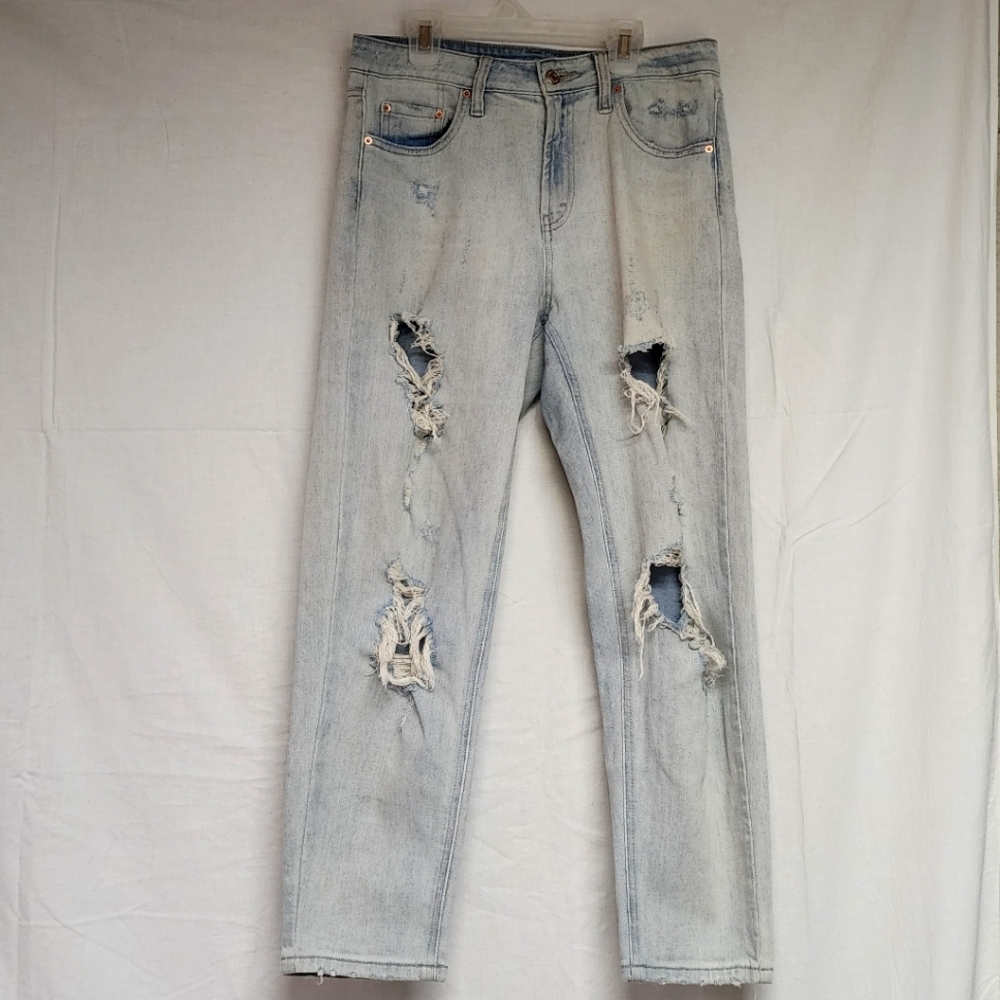 Wild Fable Light Blue Distressed Mom Jeans